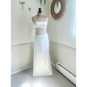 Peppermayo Palais Royale White Lace Maxi Dress